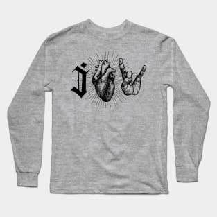 I Love Rock And Roll Music: Edgy Design For Music Lovers Long Sleeve T-Shirt